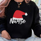 Santa Hat Nurse Printed Sweatshirt, Christmas Nicu Nurse Crewneck Sweater, Xmas Holidays Matching Jumper, Christmas Eve Party Nurse Gifts