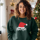 Santa Hat Nurse Printed Sweatshirt, Christmas Nicu Nurse Crewneck Sweater, Xmas Holidays Matching Jumper, Christmas Eve Party Nurse Gifts
