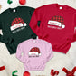 Christmas Santa Hat Sweatshirt, Custom Name Ho Ho Ho Xmas Jumper, Christmas Family Matching Sweatshirt, Personalised Xmas Eve Clothing