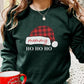 Christmas Santa Hat Sweatshirt, Custom Name Ho Ho Ho Xmas Jumper, Christmas Family Matching Sweatshirt, Personalised Xmas Eve Clothing