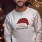 Christmas Santa Hat Sweatshirt, Custom Name Ho Ho Ho Xmas Jumper, Christmas Family Matching Sweatshirt, Personalised Xmas Eve Clothing