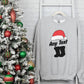 Custom Any Text Christmas Sweatshirt, Christmas Santa Hat & Shoes Printed Sweater, Xmas Eve Matching Jumper, Personalised Christmas Outfits