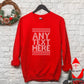 Custom Any Text Christmas Sweatshirt, Name & Text Printed Xmas Sweater, Christmas Holidays Matching Jumper, Comfy Family Matching Outfits