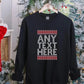 Custom Any Text Christmas Sweatshirt, Name & Text Printed Xmas Sweater, Christmas Holidays Matching Jumper, Comfy Family Matching Outfits
