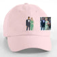 Personalised Couple Photo Portrait Hat, Embroidered Drawing Sketch from Photo Hat, Custom Comfy Baseball Cap, Best Anniversary Gift for Him