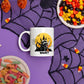 Halloween Cat Mugs, Funny Cat With Knife Printed Mug, 11oz White Ceramic Cat Mugs, Cat Lover Gifts, Halloween Ice Coffee Mug, Halloween Gift