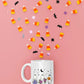 Cute Halloween Ghosts Mugs, Halloween Flowers Ghost Fall Coffee Mugs, Fall Birthday Gift For Sister, Ghost Lover Mugs, Girly Halloween Gifts