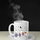 Cute Halloween Ghosts Mugs, Halloween Flowers Ghost Fall Coffee Mugs, Fall Birthday Gift For Sister, Ghost Lover Mugs, Girly Halloween Gifts