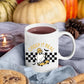 Halloween Ghosts Coffee Mugs, Creep It Real Halloween Printed Mugs, 11oz White Ceramic Cups, Ghost On Skateboard Cups, Fall Halloween Gifts