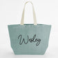 Personalised Name Printed Tote Bag, Custom Printed Bag For Womens, Bachelorette Party Gifts for Bridesmaids, Classic Traveling Bag For Her