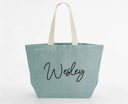 Personalised Name Printed Tote Bag, Custom Printed Bag For Womens, Bachelorette Party Gifts for Bridesmaids, Classic Traveling Bag For Her
