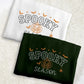 Spooky Season Embroidered Sweatshirt, Varsity Lettered Halloween Jumpers, Autumn Clothing, Fall Sweater, Halloween Sweater, Halloween Gifts