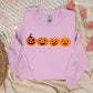 Funny Halloween Pumpkin Sweater, Fall Winking Pumpkin Printed Sweatshirt, Halloween Jack o Lantern Jumper, Spooky Season, Halloween Gifts