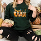 Autumn Jumper, Vintage Fall Sweater, Pumpkin Coffee Cups Autumn Crewneck Sweatshirt, Halloween Season Clothing, Unique Outfit
