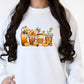 Autumn Jumper, Vintage Fall Sweater, Pumpkin Coffee Cups Autumn Crewneck Sweatshirt, Halloween Season Clothing, Unique Outfit