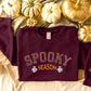 Spooky Season Sweatshirt, Embroidered Halloween Gothic Jumper, Halloween Season Crewneck Sweater, Autumn Fall Clothing, Halloween Party Gift