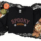 Spooky Season Sweatshirt, Embroidered Halloween Gothic Jumper, Halloween Season Crewneck Sweater, Autumn Fall Clothing, Halloween Party Gift