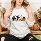 Halloween Black Cats Sweatshirt, Vintage Cats on Pumpkin Printed Sweater, Spooky Season Winking Pumpkin Jumper, Cat Lovers Halloween Outfits