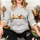 Halloween Ghost Cats Sweatshirt, Cute Black Cats Printed Sweater, Witchy Halloween Jumper, Spooky Season Crewneck, Cat Lover Halloween Gifts
