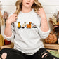 Halloween Ghost Cats Sweatshirt, Cute Black Cats Printed Sweater, Witchy Halloween Jumper, Spooky Season Crewneck, Cat Lover Halloween Gifts