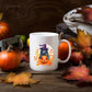 Vintage Halloween Black Witchy Cat Mug, Spooky Halloween Cat Printed Ceramic Mugs, Cat Halloween Ice Coffee Cup, Tea Cups, Halloween Present