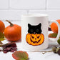 Cute Halloween Cat Printed Mugs, Cat Sneaking Halloween Pumpkin Coffee Mugs, Halloween Party Mug, Ice Coffee Mugs, Cat Lovers Halloween Gift