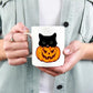 Cute Halloween Cat Printed Mugs, Cat Sneaking Halloween Pumpkin Coffee Mugs, Halloween Party Mug, Ice Coffee Mugs, Cat Lovers Halloween Gift