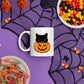 Cute Halloween Cat Printed Mugs, Cat Sneaking Halloween Pumpkin Coffee Mugs, Halloween Party Mug, Ice Coffee Mugs, Cat Lovers Halloween Gift
