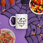 Happy Halloween Mugs, Halloween Doodles Heart Printed Mugs, 11oz White Ceramic Tea Cups, Family Matching Mugs, Fall Halloween Night Gifts