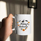 Happy Halloween Mugs, Halloween Doodles Heart Printed Mugs, 11oz White Ceramic Tea Cups, Family Matching Mugs, Fall Halloween Night Gifts