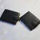 Custom Engraved Black Leather Wallet, Personalised Men's Monogrammed Wallet, Groomsmen Bifold Leather Wallet, Valentine's Day Gift for Him