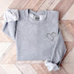 Embroidered Cross Heart Sweatshirt, Christian Religious Faith Crewneck Sweater, Love Heart Valentines Day Jumper, Valentines Gifts for Her