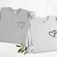 Embroidered Cross Heart Sweatshirt, Christian Religious Faith Crewneck Sweater, Love Heart Valentines Day Jumper, Valentines Gifts for Her