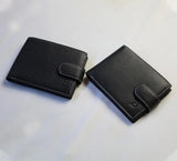Custom Engraved Black Leather Wallet, Personalised Men's Monogrammed Wallet, Groomsmen Bifold Leather Wallet, Valentine's Day Gift for Him