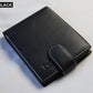 Custom Engraved Black Leather Wallet, Personalised Men's Monogrammed Wallet, Groomsmen Bifold Leather Wallet, Valentine's Day Gift for Him