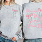 You Are So Loved Sweatshirt, Christian Bible Verse Sweatshirt, Valentines Day Coquette Front and Back printed Sweater, Valentine Day Gifts