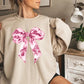 Valentines Day Coquette Bow Sweatshirt, Retro Valentines Day Crewneck Sweater, Heart Bow Valentines Day Sweater for Women, Valentine Gifts