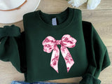 Valentines Day Coquette Bow Sweatshirt, Retro Valentines Day Crewneck Sweater, Heart Bow Valentines Day Sweater for Women, Valentine Gifts