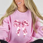 Valentines Day Coquette Bow Sweatshirt, Retro Valentines Day Crewneck Sweater, Heart Bow Valentines Day Sweater for Women, Valentine Gifts