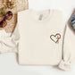 Embroidered Cross Heart Sweatshirt, Christian Religious Faith Crewneck Sweater, Love Heart Valentines Day Jumper, Valentines Gifts for Her