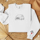 Personalised Embroidered Car Hoodie, Valentines Day Gift for Boyfriend, Custom Photo Line Art Sketch Jumper, Birthday Gifts for Car Lovers