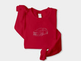 Personalised Embroidered Car Hoodie, Valentines Day Gift for Boyfriend, Custom Photo Line Art Sketch Jumper, Birthday Gifts for Car Lovers