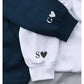 Matching Couple Valentine Hoodie, Embroidered Roman Numeral Hoody, Custom One Year Anniversary Hoodie, GF BF Couple Valentines Day Jumper