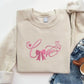 Embroidered Love Coquette Sweatshirt, Love Coquette Bow Valentine Sweatshirt, Valentines Day Couple Matching Jumper, Valentines Gift for Her