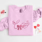 Embroidered Love Coquette Sweatshirt, Love Coquette Bow Valentine Sweatshirt, Valentines Day Couple Matching Jumper, Valentines Gift for Her