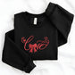 Embroidered Love Coquette Sweatshirt, Love Coquette Bow Valentine Sweatshirt, Valentines Day Couple Matching Jumper, Valentines Gift for Her