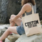 Personalised Tote Bags, Custom Text or Name Printed Totes, Cotton Canvas Shopping Bags, Bachelorette Party Gift for Her, Mother's Day Gifts