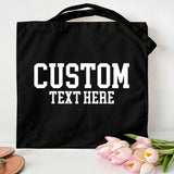 Personalised Tote Bags, Custom Text or Name Printed Totes, Cotton Canvas Shopping Bags, Bachelorette Party Gift for Her, Mother's Day Gifts