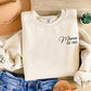 Matching Mom and Dad Embroidered Sweatshirt, Personalised Mom Dad Sweater, Kids Name on Sleeve Mama Jumper, Dad Crewneck, Mother's Day Gifts