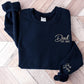 Matching Mom and Dad Embroidered Sweatshirt, Personalised Mom Dad Sweater, Kids Name on Sleeve Mama Jumper, Dad Crewneck, Mother's Day Gifts